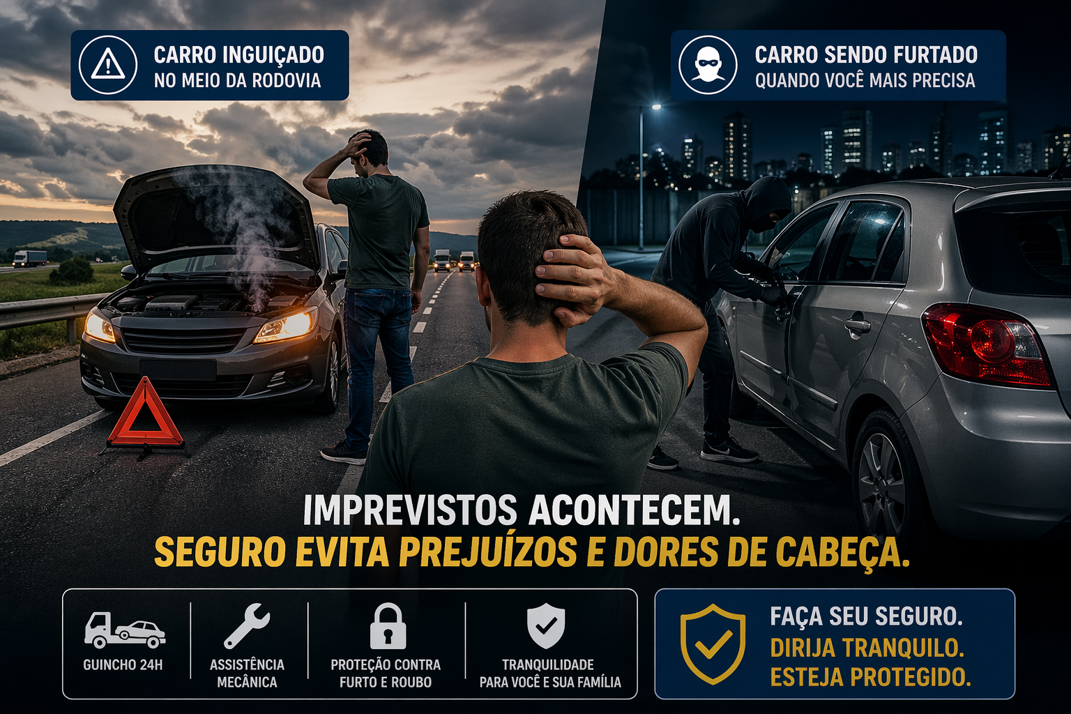Situações de imprevisto no trânsito